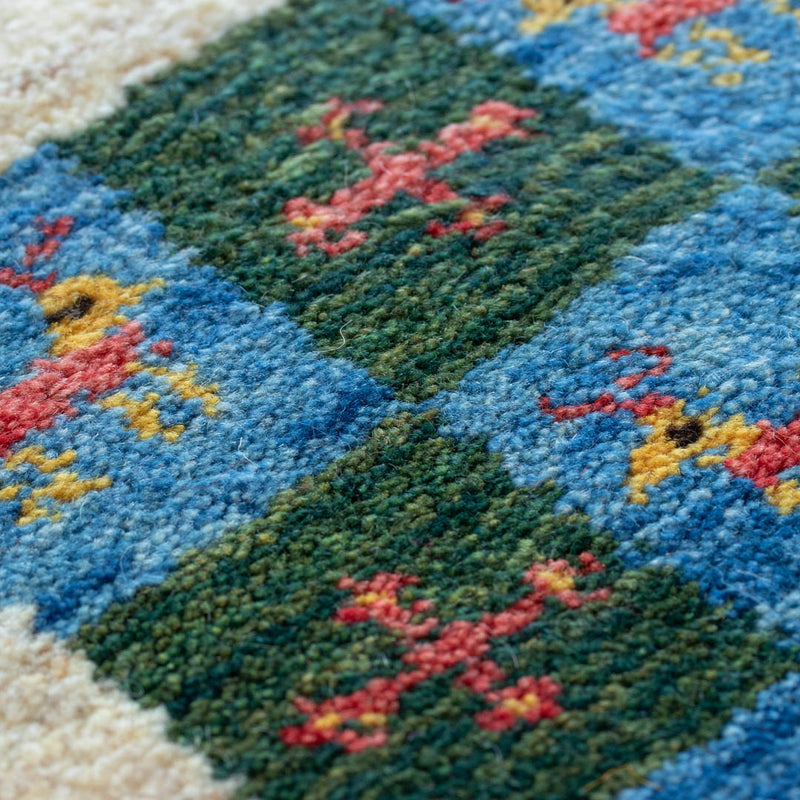 ギャッベ　ペルシャ手織り絨毯　玄関マット　42×58.5cm