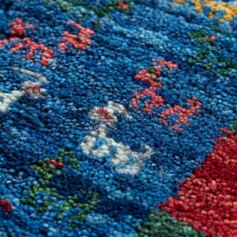 ギャッベ　ペルシャ手織り絨毯　玄関マット　39×59cm