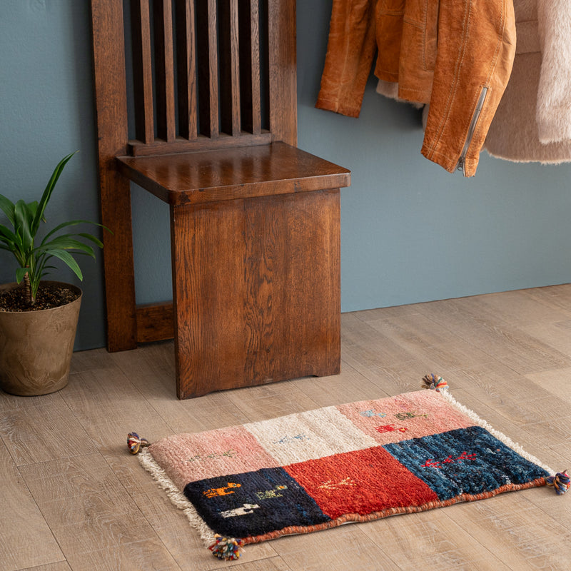 ギャッベ ペルシャ手織り絨毯 玄関マット 43×60cm – Persiadirect
