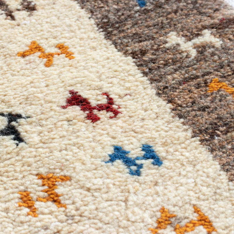 ギャッベ　ペルシャ手織り絨毯　玄関マット　45×63.5cm
