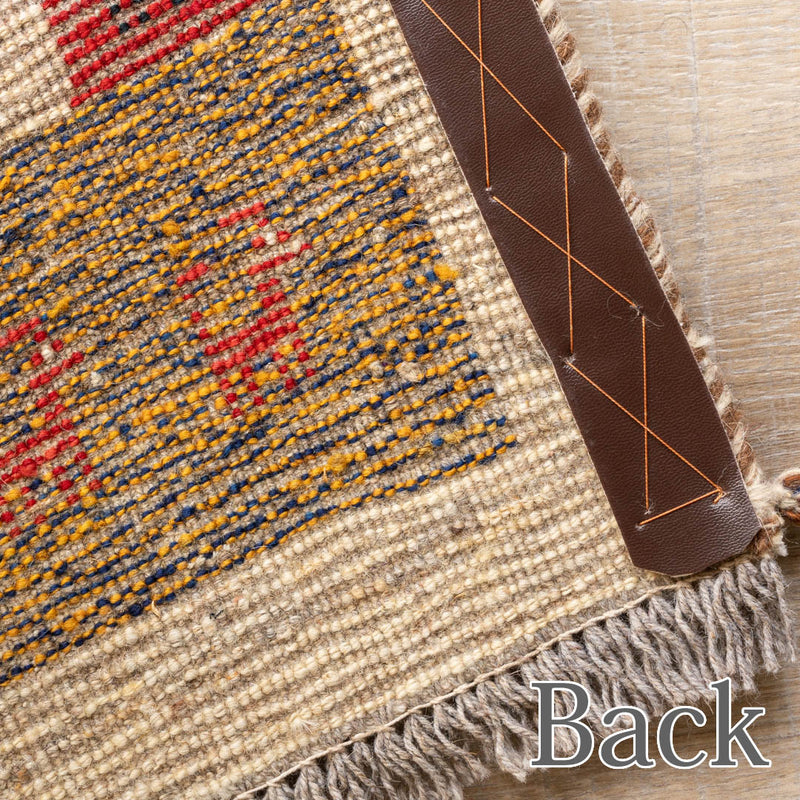 ギャッベ　ペルシャ手織り絨毯　玄関マット　44×61cm