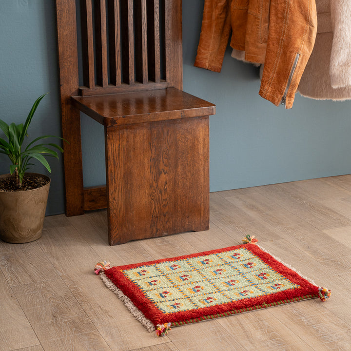 ギャッベ 66x95cm ペルシャ絨毯 手織り ギャベ 玄関マットラグ 絨毯 ギャッベ ペルシャ手織り絨毯 玄関マット 40×50cm – Persiadirect
