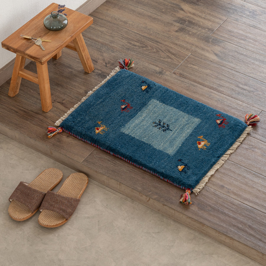 ギャッベ ペルシャ手織り絨毯 玄関マット 44×62cm – Persiadirect