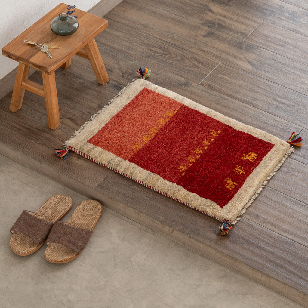 ギャッベ ペルシャ手織り絨毯 玄関マット 41×59cm – Persiadirect