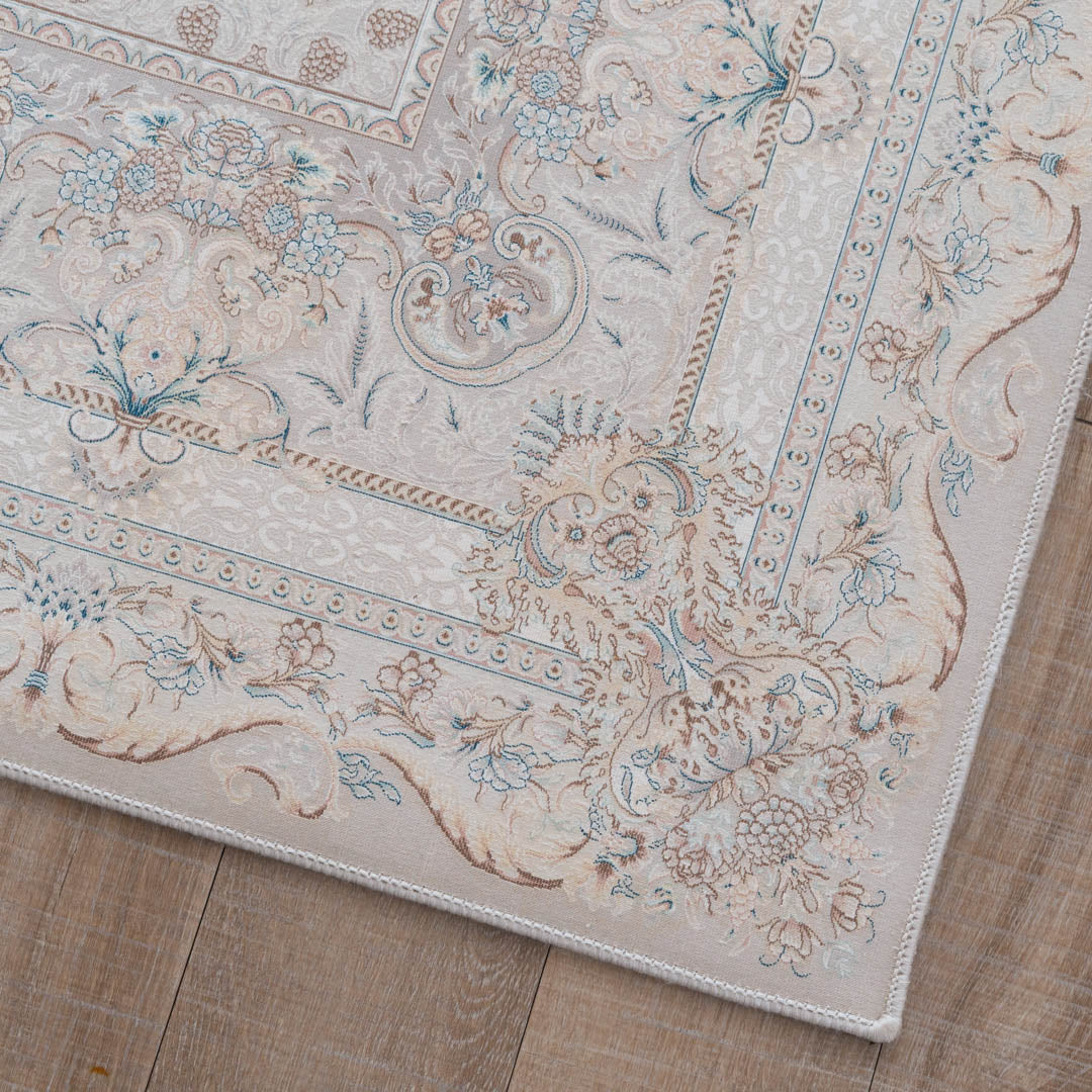 ペルシャカーペット ラグ ミトラ柄 グレージュ色 200×250cm – Persiadirect