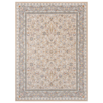 ペルシャカーペット　ラグ　バーラン柄　アイボリー色　150×200cm