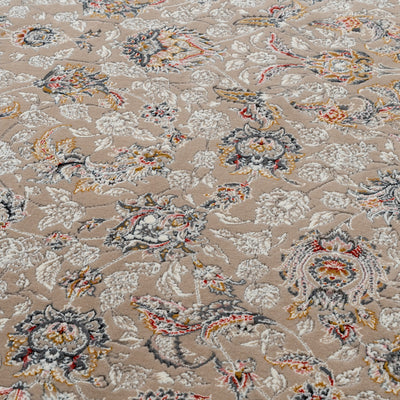 ペルシャカーペット　ラグ　バーラン柄　アイボリー色　150×200cm