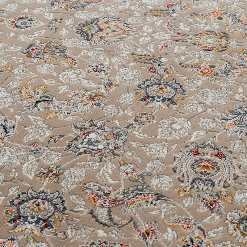 ペルシャカーペット　ラグ　バーラン柄　アイボリー色　150×200cm