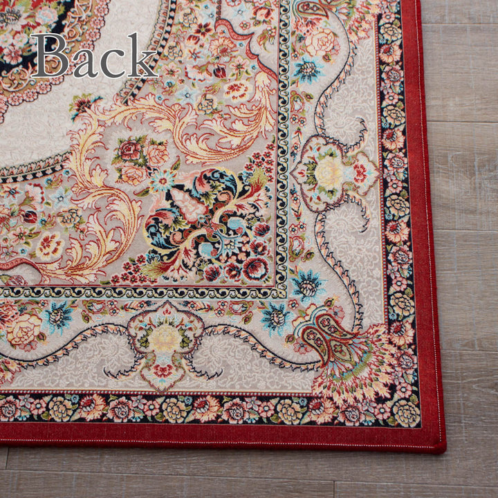ペルシャカーペット ラグ ベヘシト柄 レッド 150×200cm OUTLET