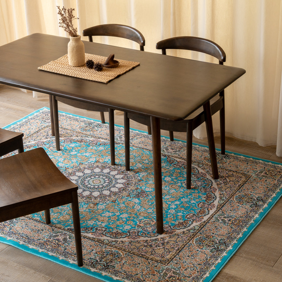 ペルシャカーペット　ラグ　ブルー　150×200cm ペルシャカーペット ラグ ブルー 150×200cm