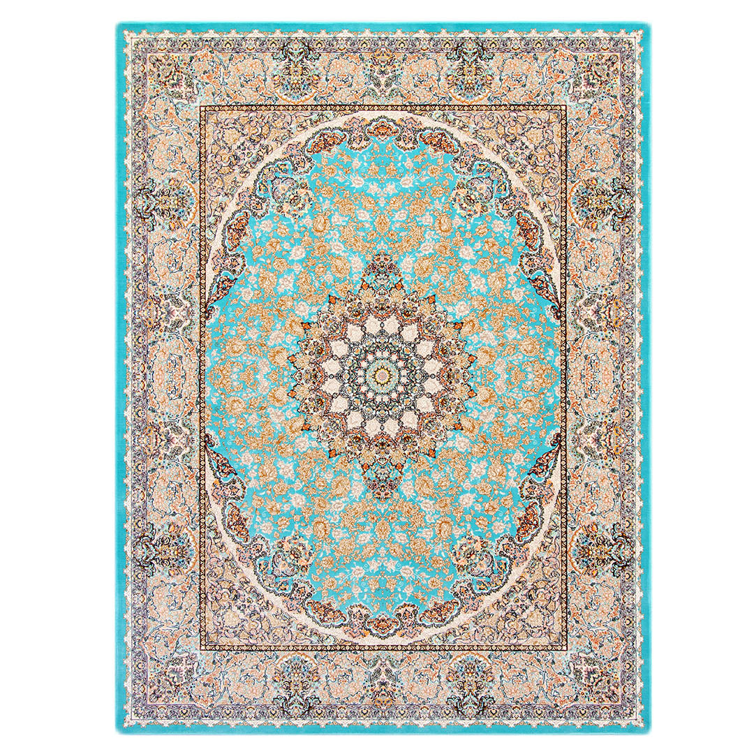 ペルシャカーペット　ラグ　ブルー　150×200cm ペルシャカーペット ラグ フィルゼ柄 ブルー 150×200cm