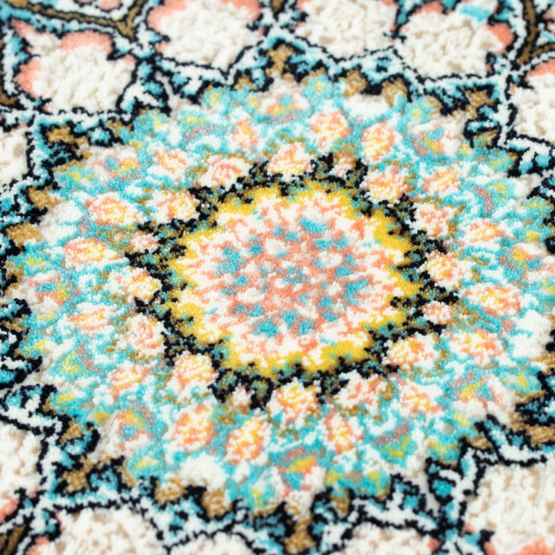 ペルシャカーペット　ラグ　フィルゼ柄　ブルー　150×200cm