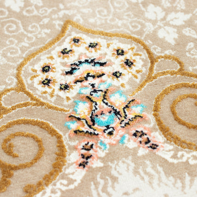 ペルシャカーペット　ラグ　マーアフシャン柄　ベージュ　150×200cm