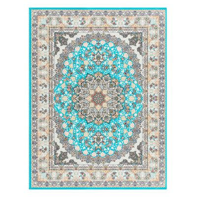 ペルシャカーペット　ラグ　スーザン柄　ブルー　150×200cm