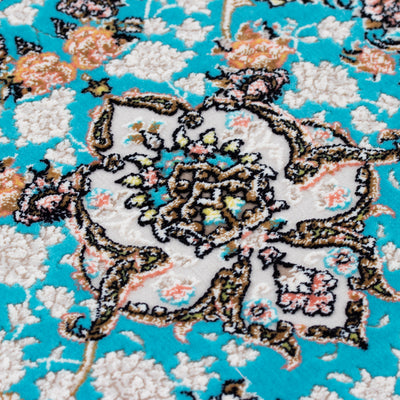 ペルシャカーペット　ラグ　スーザン柄　ブルー　150×200cm