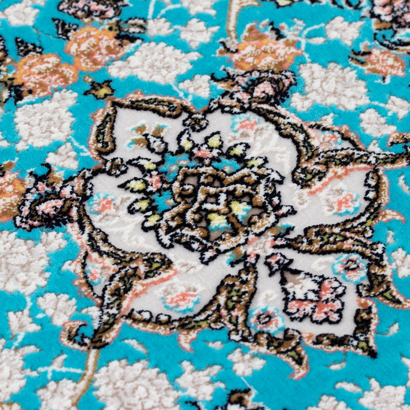 ペルシャカーペット　ラグ　スーザン柄　ブルー　150×200cm