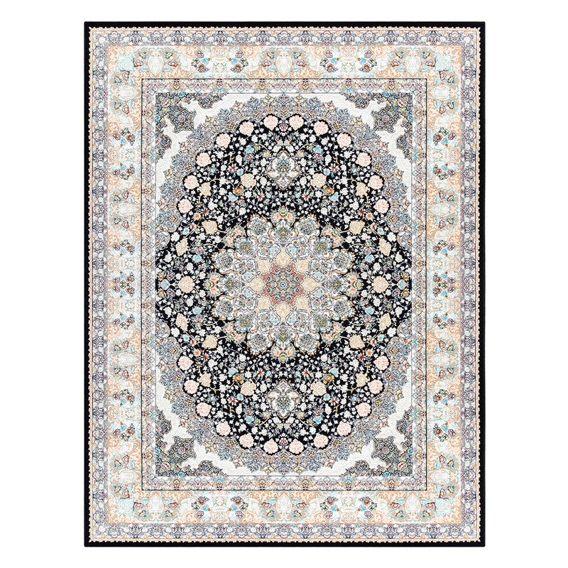 ペルシャカーペット　ラグ　スーザン柄　ネイビー色　150×200cm