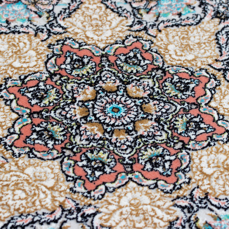 ペルシャカーペット　ラグ　スーザン柄　ネイビー色　150×200cm