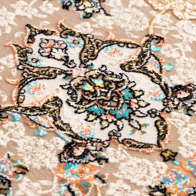 ペルシャカーペット　ラグ　スーザン柄　ベージュ　150×200cm