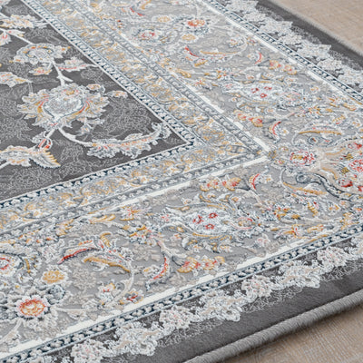 ペルシャカーペット　ラグ　バーラン柄　ダークグレー色　200×250cm
