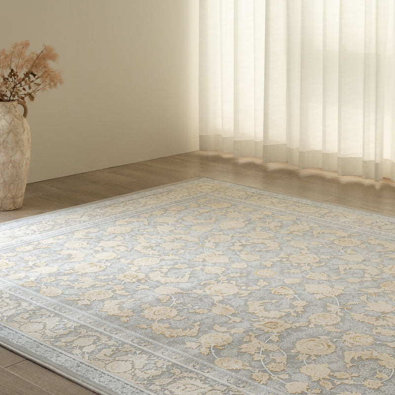 ペルシャカーペット　ラグ　バーラン柄　ゴールデングレー色　250×350cm