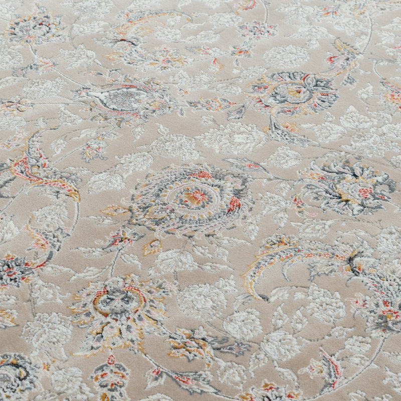 ペルシャカーペット　ラグ　バーラン柄　アイボリー色　200×250cm