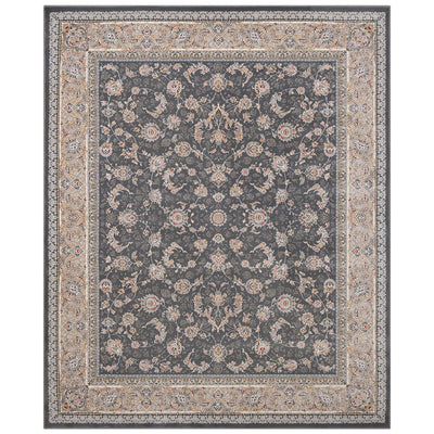 ペルシャカーペット　ラグ　バーラン柄　シルバーグレー色　200×250cm