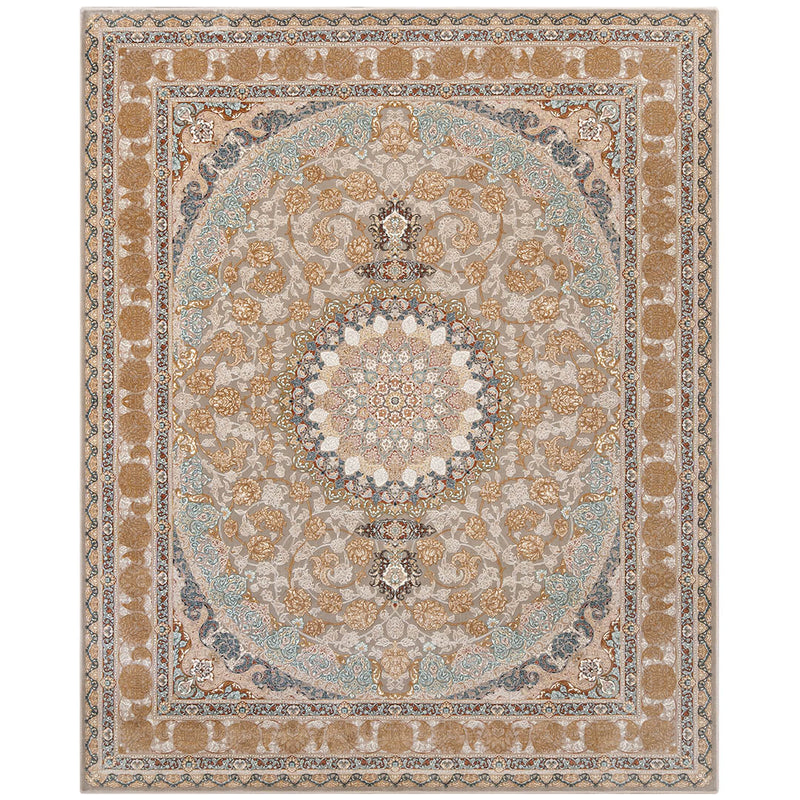 ペルシャカーペット　ラグ　ネギン柄　カフェグレー色　200×250cm