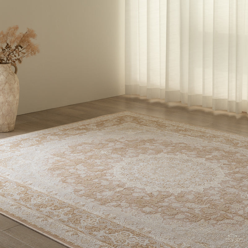 ペルシャカーペット　ラグ　シャディ柄　ヴィンテージネスカフェ色　200×250cm