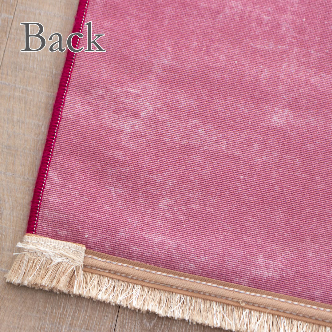 ペルシャカーペット ラグ ゼンデギ柄 ワインレッド 200×250cm