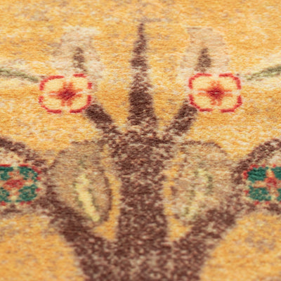 ペルシャカーペット　ラグ　ゼンデギ柄　サフランイエロー　200×250cm