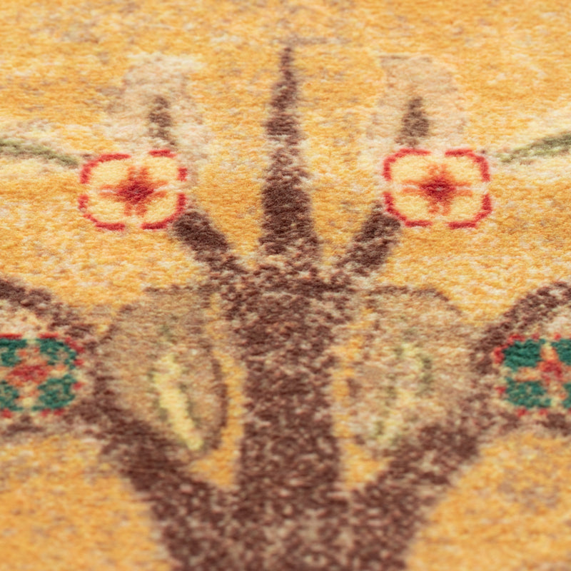 ペルシャカーペット　ラグ　ゼンデギ柄　サフランイエロー　200×250cm