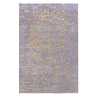 ペルシャカーペット　ラグ　ゼンデギ柄　パープルグレー色　200×300cm