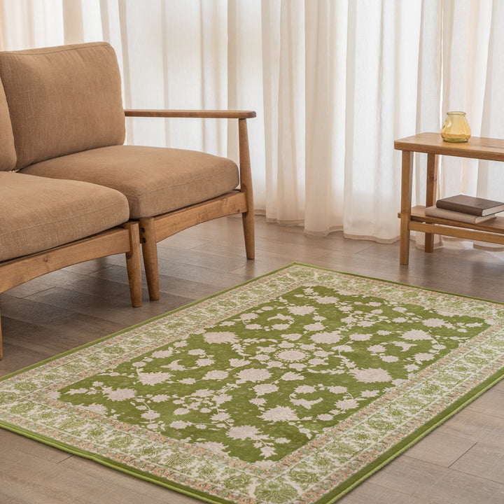 ペルシャカーペット ラグ マール柄 グリーン 100×150cm – Persiadirect