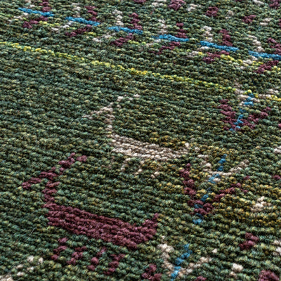 ギャッベ　ペルシャ手織り絨毯　玄関マット　66×88cm