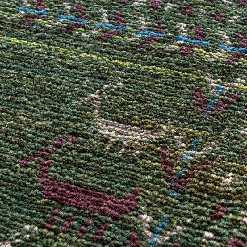 ギャッベ　ペルシャ手織り絨毯　玄関マット　66×88cm