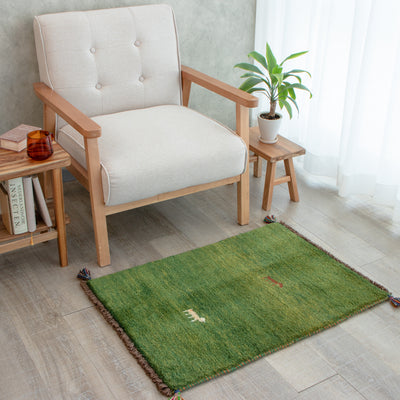 ペルシャ手織りギャッベ　玄関マット他　約60×90cm