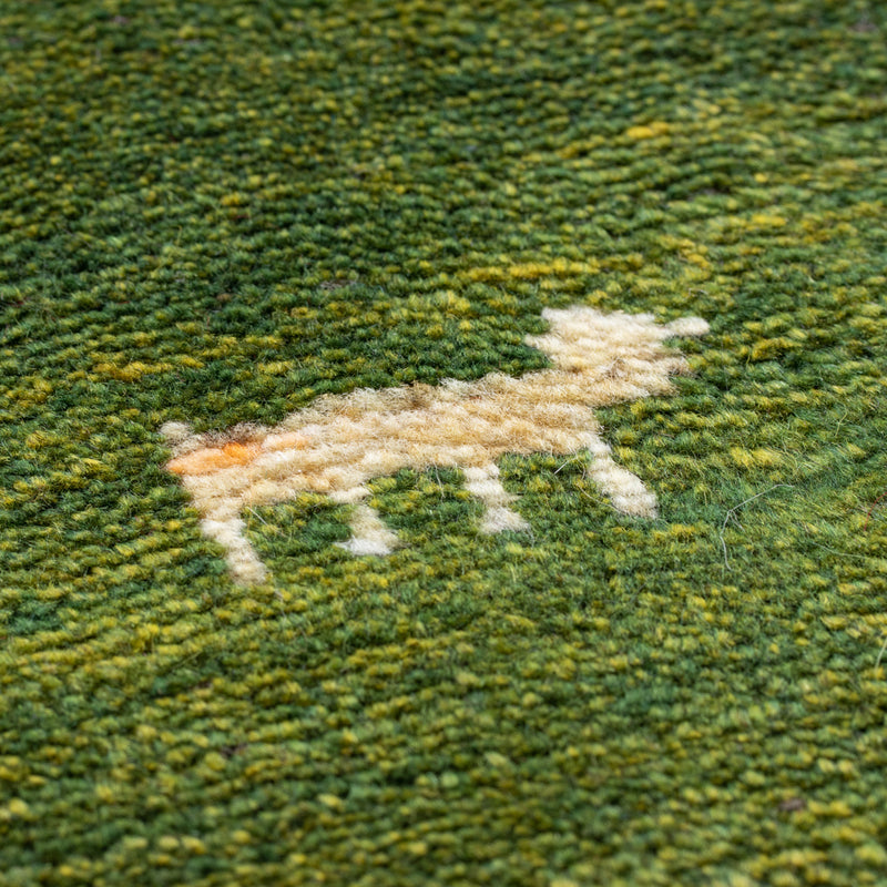 ペルシャ手織りギャッベ　玄関マット他　約60×90cm