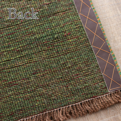 ペルシャ手織りギャッベ　玄関マット他　約60×90cm