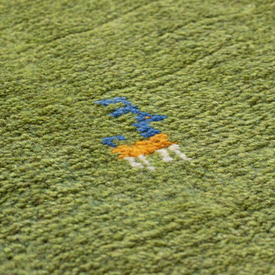 ペルシャ手織りギャッベ　玄関マット他　約60×90cm