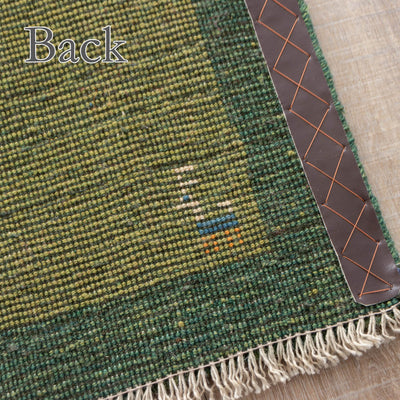 ペルシャ手織りギャッベ　玄関マット他　約60×90cm