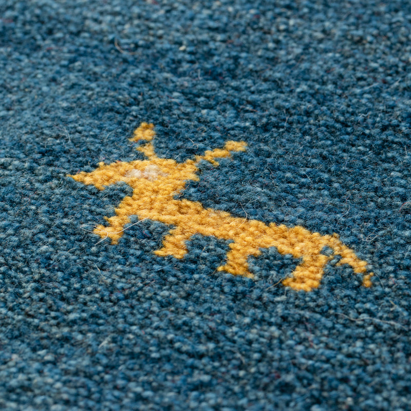 ペルシャ手織りギャッベ　玄関マット他　約60×90cm
