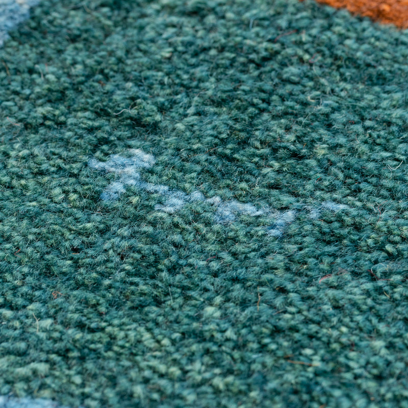 ペルシャ手織りギャッベ　玄関マット他　約60×90cm
