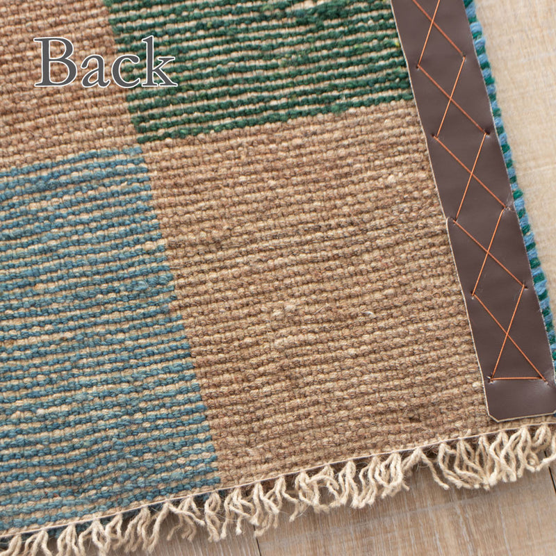 ペルシャ手織りギャッベ　玄関マット他　約60×90cm