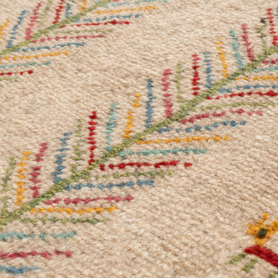 ペルシャ手織りギャッベ　玄関マット他　約60×90cm