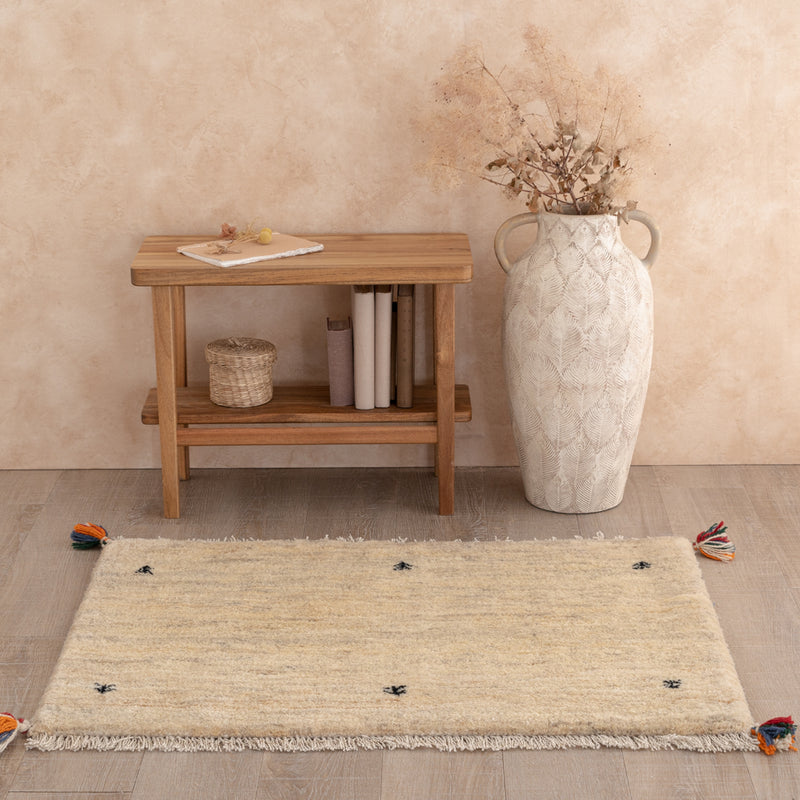 ペルシャ手織りギャッベ　玄関マット他　約60×90cm