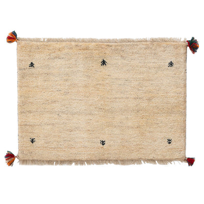ペルシャ手織りギャッベ　玄関マット他　約60×90cm