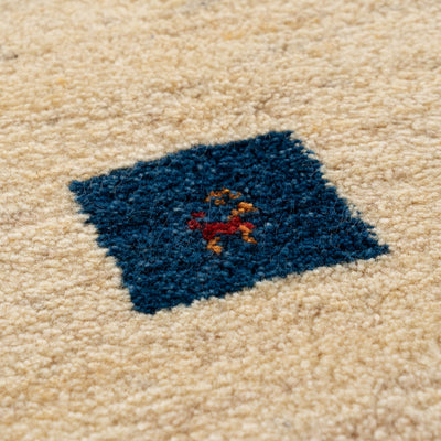 ペルシャ手織りギャッベ　玄関マット他　約60×90cm