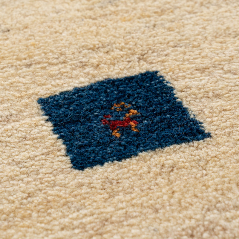 ペルシャ手織りギャッベ　玄関マット他　約60×90cm