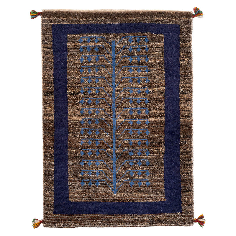ギャッベ　ペルシャ手織り絨毯　玄関マット　65×93cm